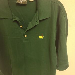 Masters Collection Polo Large Emerald Green 100% Cotton Golf Shirt - Like New